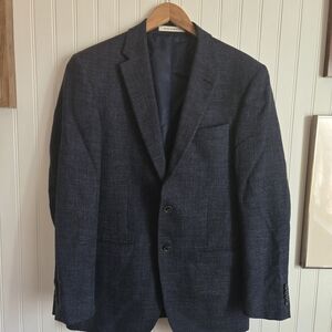 Joseph Abboud Signature Cotton And Wool Navy Sport Coat 39R